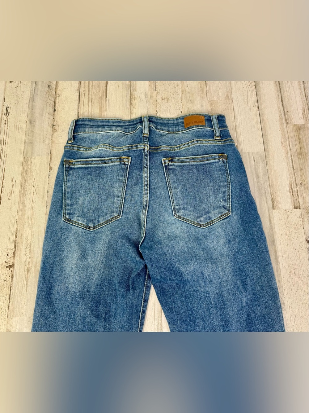Judy Blue Jeans Womens 3/26 Blue Mid Rise Straight Fit - Picture 11 of 12